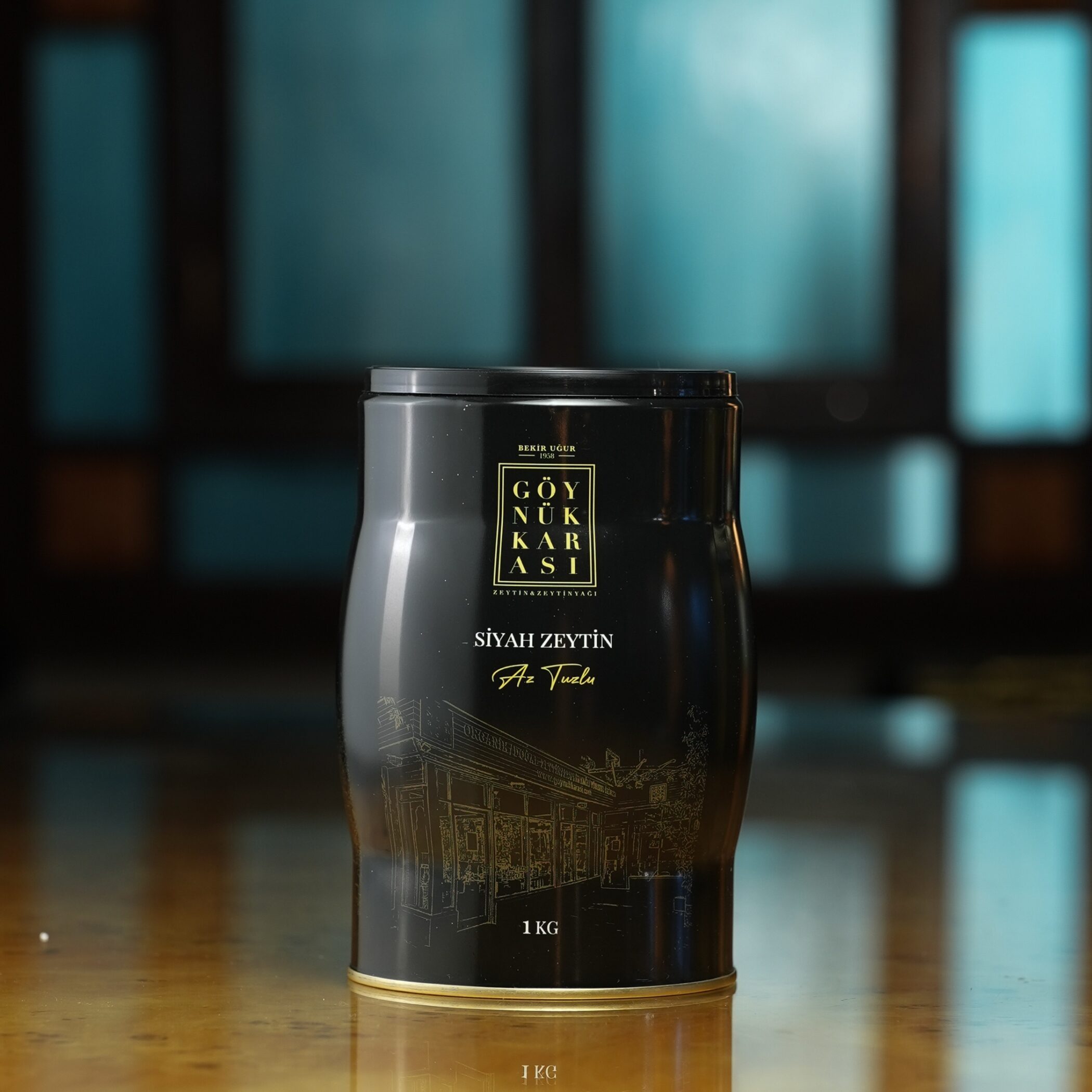 XXL-201/260 Az Tuzlu Siyah Zeytin 1 kg-Teneke